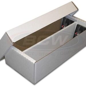 !Kortkasse - Opbevaringsboks (Hvid Pap) - Shoe Storage Box - Holder 2000 kort (Kort lÃ¥g) - #BCW-1-BX-SHOE