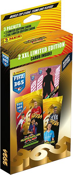 Panini Adrenalyn XL: FIFA 365 2024 Nordic Edition - XXL Maxi Blister - 3 Boosters, 2 Limited-Kort og 2 XXL Limited-Kort