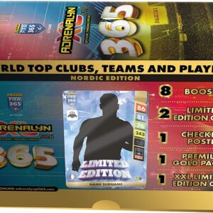 Panini Adrenalyn XL: FIFA 365 2025 Nordic Edition - Giftbox - 8 Booster Packs + 1 Premium Gold Booster + 2 Limited-Kort + 1 XXL Limited Edition