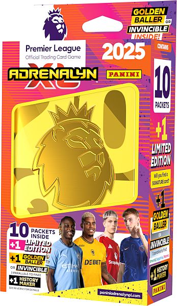 Panini Adrenalyn XL: Premier League 2024/2025 - Mega Tin - 10 Boosters & Limited-Kort