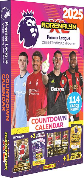 Panini Adrenalyn XL: Premier League 2024/2025 - Pakkekalender med 24 lÃ¥ger - Fodboldkort-Julekalender