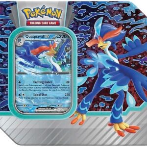 Pokemon Tin Kasse - 2023 Wave 3 Fall (USA Version): Quaquaval - Paldea Partners Collector's Tin Box (5 Boosters)