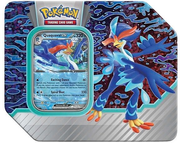 Pokemon Tin Kasse - 2023 Wave 3 Fall (USA Version): Quaquaval - Paldea Partners Collector's Tin Box (5 Boosters)