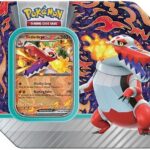 Pokemon Tin Kasse - 2023 Wave 3 Fall (USA Version): Skeledirge - Paldea Partners Collector's Tin Box (5 Boosters)