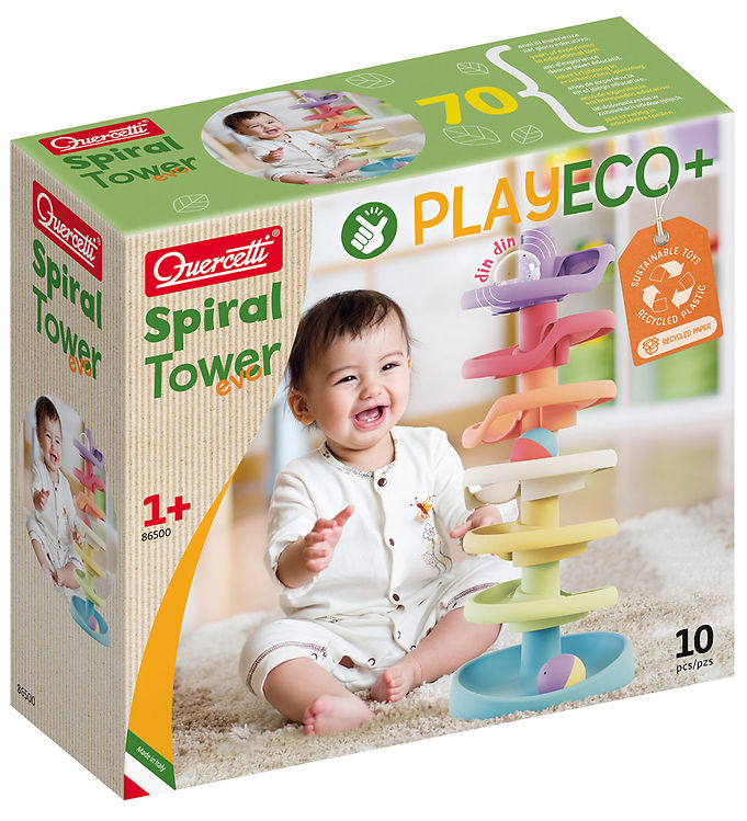 Quercetti Kuglebane - Spiral Tower Evo - PlayEco+ - 10 Dele - 86