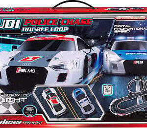 Speed Car Racerbane - Audi Police Chase Double Loop - Inkl. 2 Biler - 1:64