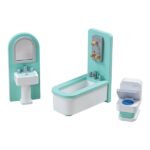 Tidlo Wooden Dollhouse Furniture Bathroom 3 pieces