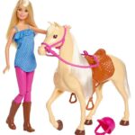 Barbie Dukkesæt - Doll and Horse (Blonde)