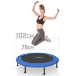 Fitness Trampolin - diameter 102 cm, indendørs og udendørs, max: 100 kg, med kantafdækning