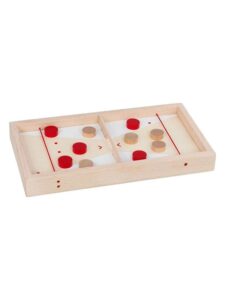 Goki Wooden Puck Shooting Game Table 2in1 11 pcs.