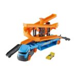 Hot Wheels City Lift & Launch Hauler Vehicle With 1 Car For 3 Year Olds And Up