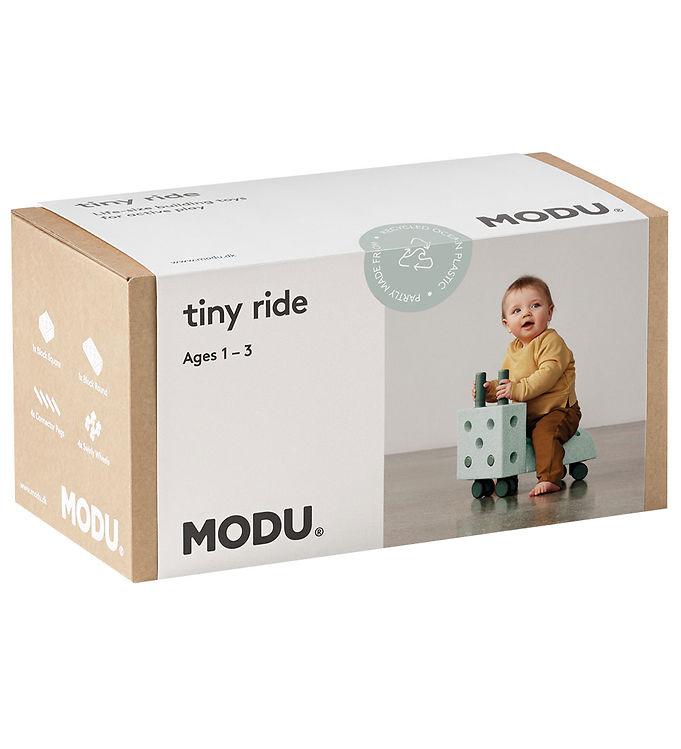 MODU Gåvogn - Tiny Ride - 10 Dele - Ocean Mint/Forest Green