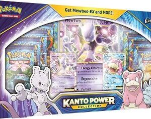 Pokemon Box: Kanto Powers Collection - Mewtwo-EX & Slowbro-EX - 10 Evolutions Boosters, 2 Promos & Oversize-kort