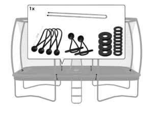 ULTIM SAFETY NET DLX XL - FASTENERS 410 & 500 Elastikker mm.