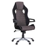 Amstyle Valentino Gamer Stol, Sølv/Sort/Grå