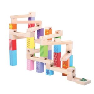 Bigjigs Wooden Marble Track 53pcs