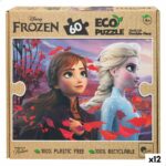 Børne Puslespil Frozen Dobbeltsidet 60 Dele 70 x 1,5 x 50 cm (12 enheder)