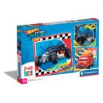 Clementoni Jigsaw Puzzle Super Color Square Hot Wheels 3x48pcs.