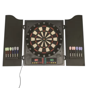 Dartskive elektronisk i dartskab med dartpile NORDIC Games
