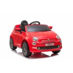 El-bil til børn Injusa Fiat 500 Rød Radiostyring