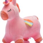Enhjørning / Unicorn Plys Hoppedyr, Pink (fra 18M)
