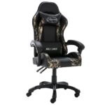 Gamerstol kunstlæder sort og camouflage