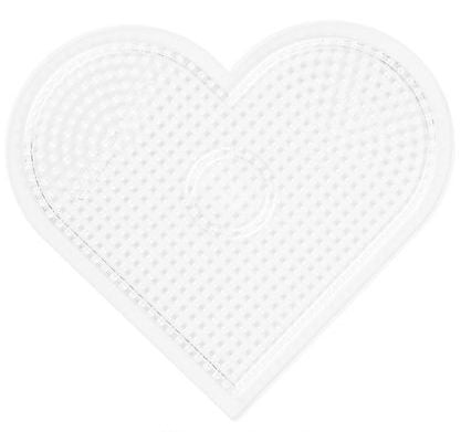 Hama perleplade transparent hjerte stor