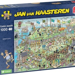Jan Van Haasteren Puslespil - 1000 Brikker - Highland Games