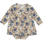 Lily body kjole med liljer - Cashmere/ Mary/ Night blue - 68