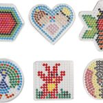 Perleplade - Oval Hjerte Hexagon Cirkel Firkant Stjerne - 6 Stk.