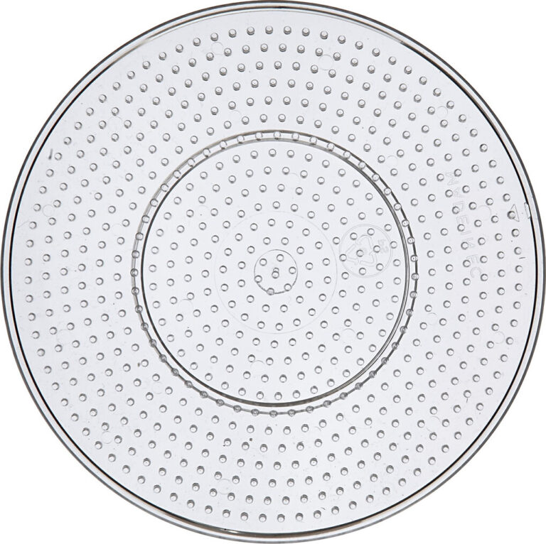 Perleplade - Stor Rund - Medium - ø 15 Cm - Klar - 10 Stk.