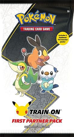 Pokemon Booster Pakke - First Partner Pack: Unova - 3 Oversize store kort + 2 Booster Packs! (USA version)