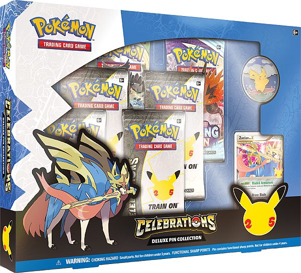 Pokemon Celebrations (25th) Zacian LV.X Deluxe Pin Collection