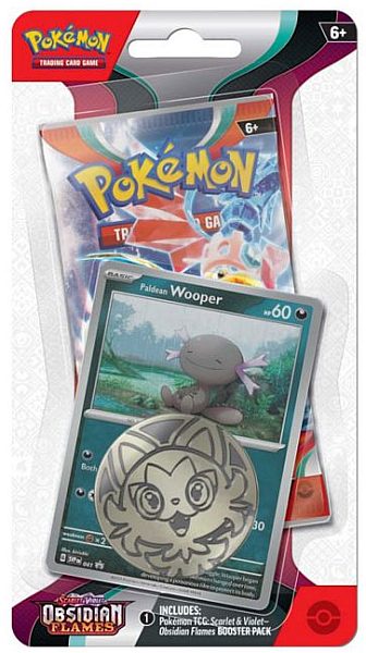 Pokemon SV03 Obsidian Flames Checklane Blister: Paldean Wooper