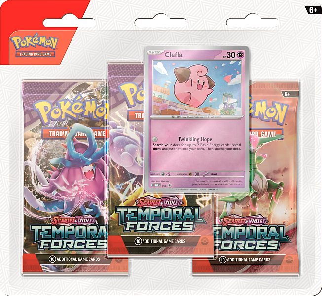 Pokemon SV05 Temporal Forces 3-Pack Blister: Cleffa