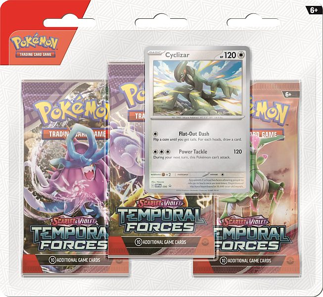 Pokemon SV05 Temporal Forces 3-Pack Blister: Cyclizar