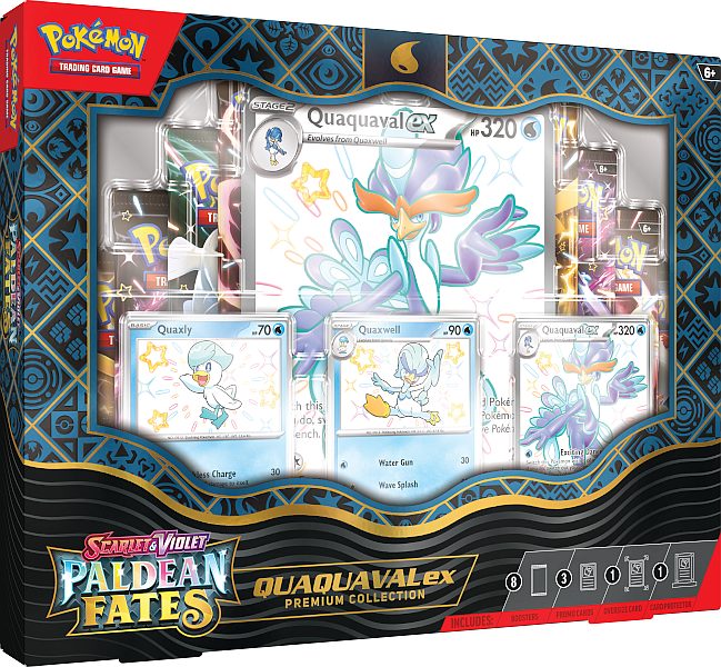 Pokemon Scarlet & Violet: Paldean Fates - Quaquaval ex Premium Collection (8 Boosters)