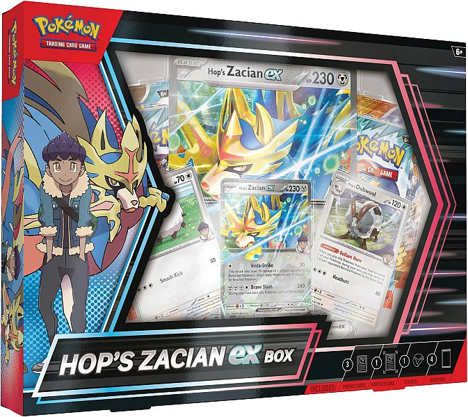 Pokemon ex Box: Hop's Zacian ex (2025) (4 Boosters)