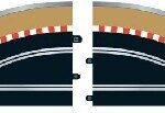 Scalextric Skinner - Pit Lane - Right Hand - 2 Stk - C7015