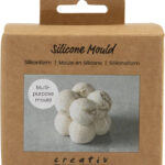 Silikoneform, Firkant med Bobler, H: 4 cm.