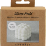 Silikoneform, Firkant med Bobler, H: 5 cm, B: 6 cm.
