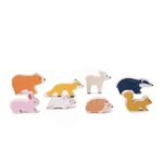Bigjigs Wooden Play Figures Forest Animals 8dlg.