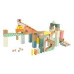 Classic World Wooden Marble Run Construction Set 62pcs.