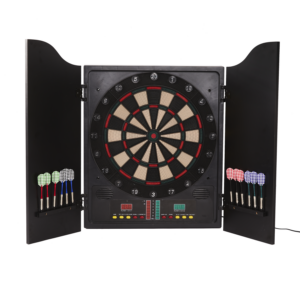 Dartskive elektronisk i dartskab med dartpile NORDIC Games