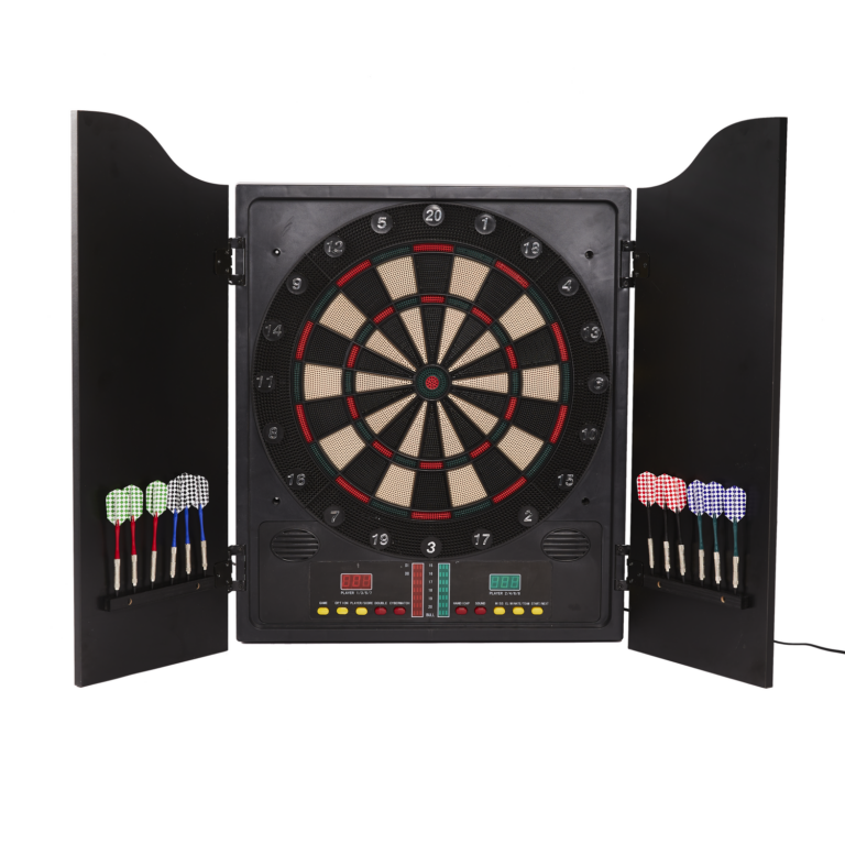Dartskive elektronisk i dartskab med dartpile NORDIC Games