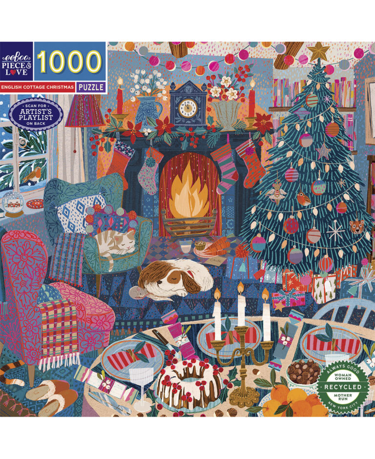 Eeboo Puslespil 1000 brk - English Cottage Christmas
