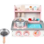 Kids Zone foldebar bord legekøkken Pink