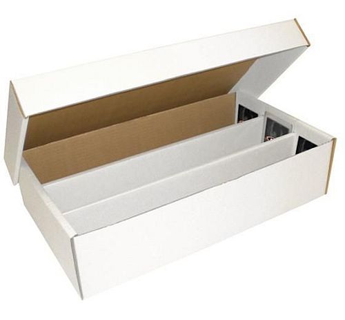 !Kortkasse - Opbevaringsboks (Hvid Pap) - Super Shoe Storage Box - Holder 3000 kort (Kort lÃ¥g) - #BCW-1-BX-SSHOE