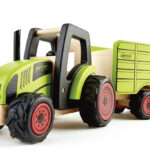 Pintoy Traktor med anhænger Trælegetøj