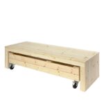 Plus Fun sandkasse m/hjul og bænk - 180 cm - 18050-1